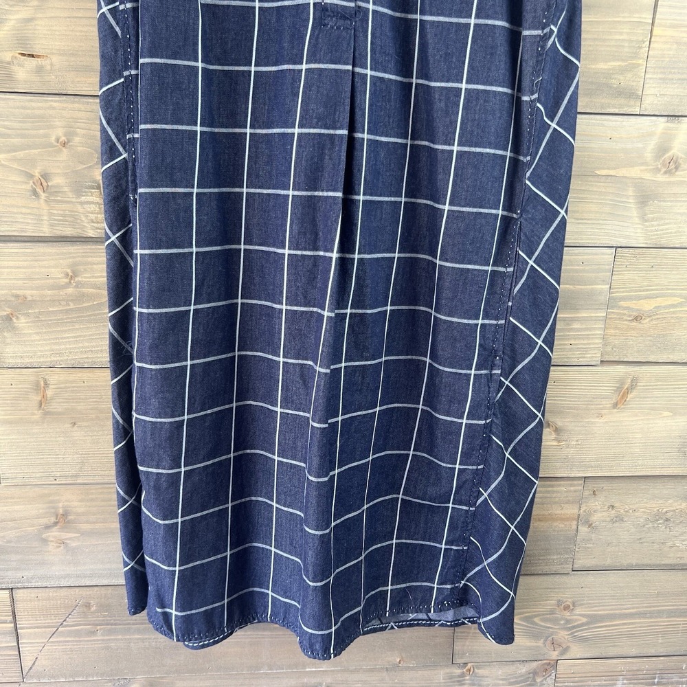 Max Studio Womens Dress Sleeveless Knee Length 1/4 Button Blue Size Large - Picture 3 of 5